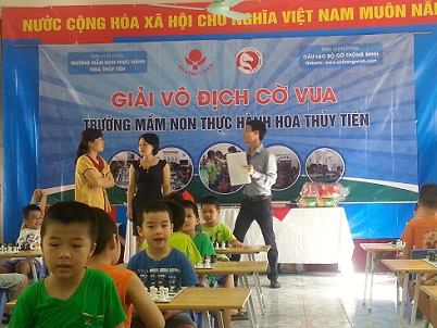 Khởi tranh giải vô địch cờ vua trường mầm non thực hành Hoa Thủy Tiên lần thứ 3